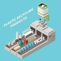 concepto de reciclaje de plástico vector