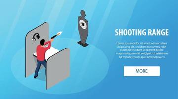 Shooting Range Horizontal Banner vector