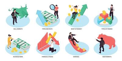 Isometric Finance Compositions vector