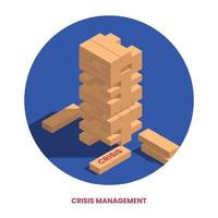 Crisis Management Concept vector