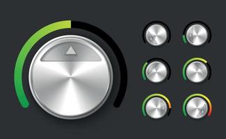 Realistic Adjustment Dials vector