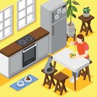 Introvert And Extrovert Isometric Background vector