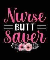 Nurse Typography T-Shirt Design. vector