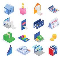 Accounting And Audit Icons Set