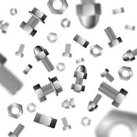 Screws And Bolts Realistic Set vector