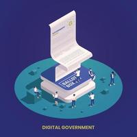 concepto de gobierno digital vector