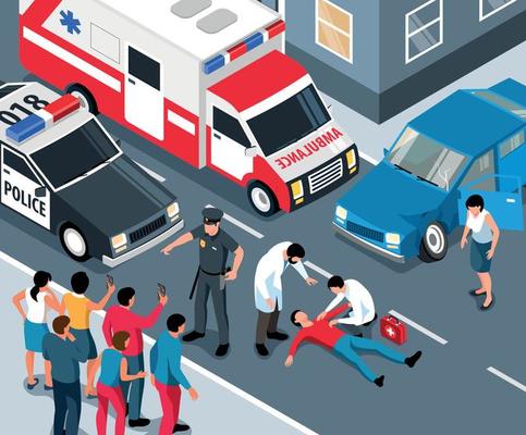 Street Emergency Help Composition