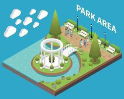 Park Landscape Concept vector