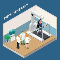 Physiotherapy Isometric Composition vector