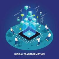 Digital Transformation Isometric