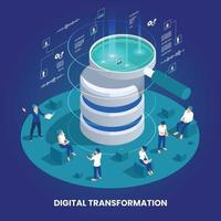 Ditigal Transformation Isometric Composition vector