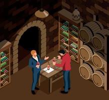 Wine Variety Isometric Background vector