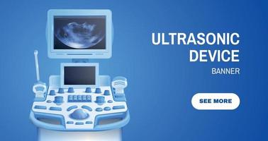 Ultrasonic Device Horizontal Banner vector