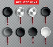 Pans Realistic Set vector