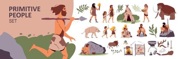 Primitive People Big Set vector