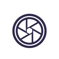 Aperture icon isolated on white vector