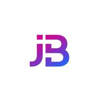 diseño del logotipo del monograma jb, letras vectoriales vector