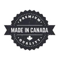 Made in Canada, vintage badge, sign isolated on white vector