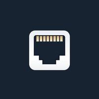 ethernet port vector icon