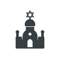 synagogue icon on white vector