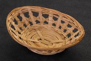 Empty wicker bowl photo