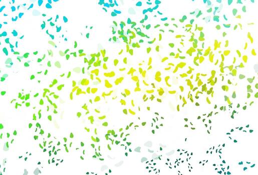 Light green, yellow vector background with abstract forms.