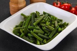 Green beans in the bowl photo