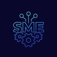SME, small and medium enterprise, thin line icon vector