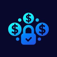 fixed cost, price icon on dark vector