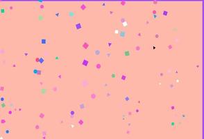 Light Pink, Blue vector template with crystals, circles, squares.