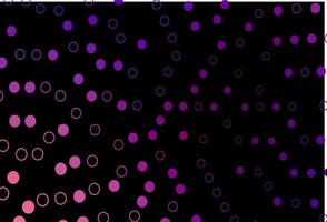 Dark Purple vector background with bubbles.