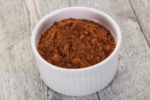 Cocoa powder in the bowl photo