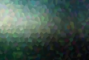 Dark Green vector backdrop with hexagons.