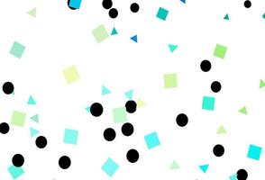 Light Blue, Yellow vector cover in polygonal style with circles.