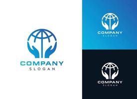 World logo design-world hand logo design-global vector logo design