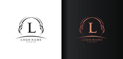 Abstract letter L logo design, luxury style letter logo, text L icon vector design