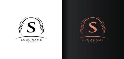 Abstract letter S logo design, luxury style letter logo, text S icon vector design