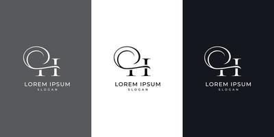 Abstract letter H logo design, luxury style letter logo, text H icon design vector