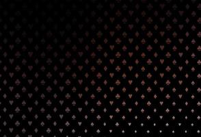 Dark red vector pattern with symbol of cards.