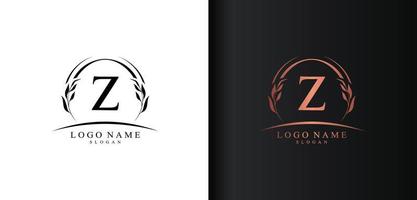 diseño de logotipo de letra z abstracto, logotipo de letra de estilo lujoso, diseño de vector de icono de texto z