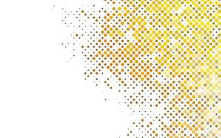 Light Yellow, Orange vector background with bubbles.