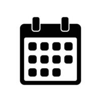 calendario. vector de icono de calendario. icono de calendario signo simple. símbolo del calendario.