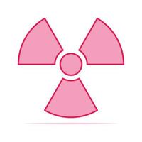 Colorful radiation flat icon on white background vector