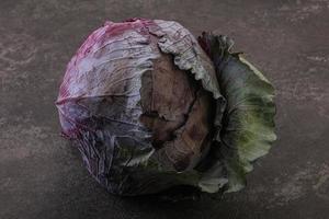 Natural ripe Organic violet cabbage photo