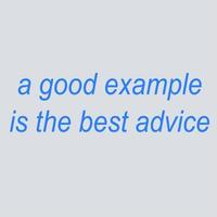 simple quote A good example is the best advice vector