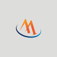 logo m with simple design vector