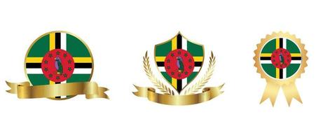 Dominica flag icon . web icon set . icons collection flat. Simple vector illustration.