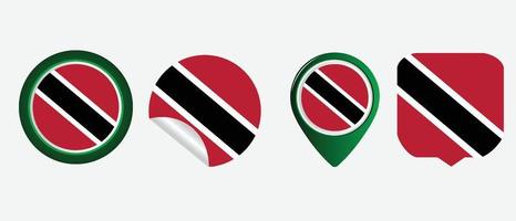 Trinidad and Tobago flag icon . web icon set . icons collection flat. Simple vector illustration.