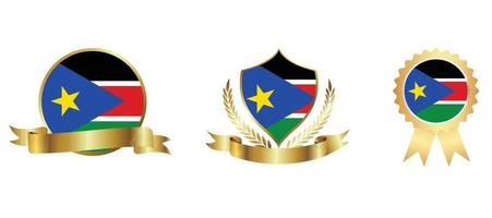 South Sudan flag icon . web icon set . icons collection flat. Simple vector illustration.