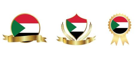 Sudan flag icon . web icon set . icons collection flat. Simple vector illustration.